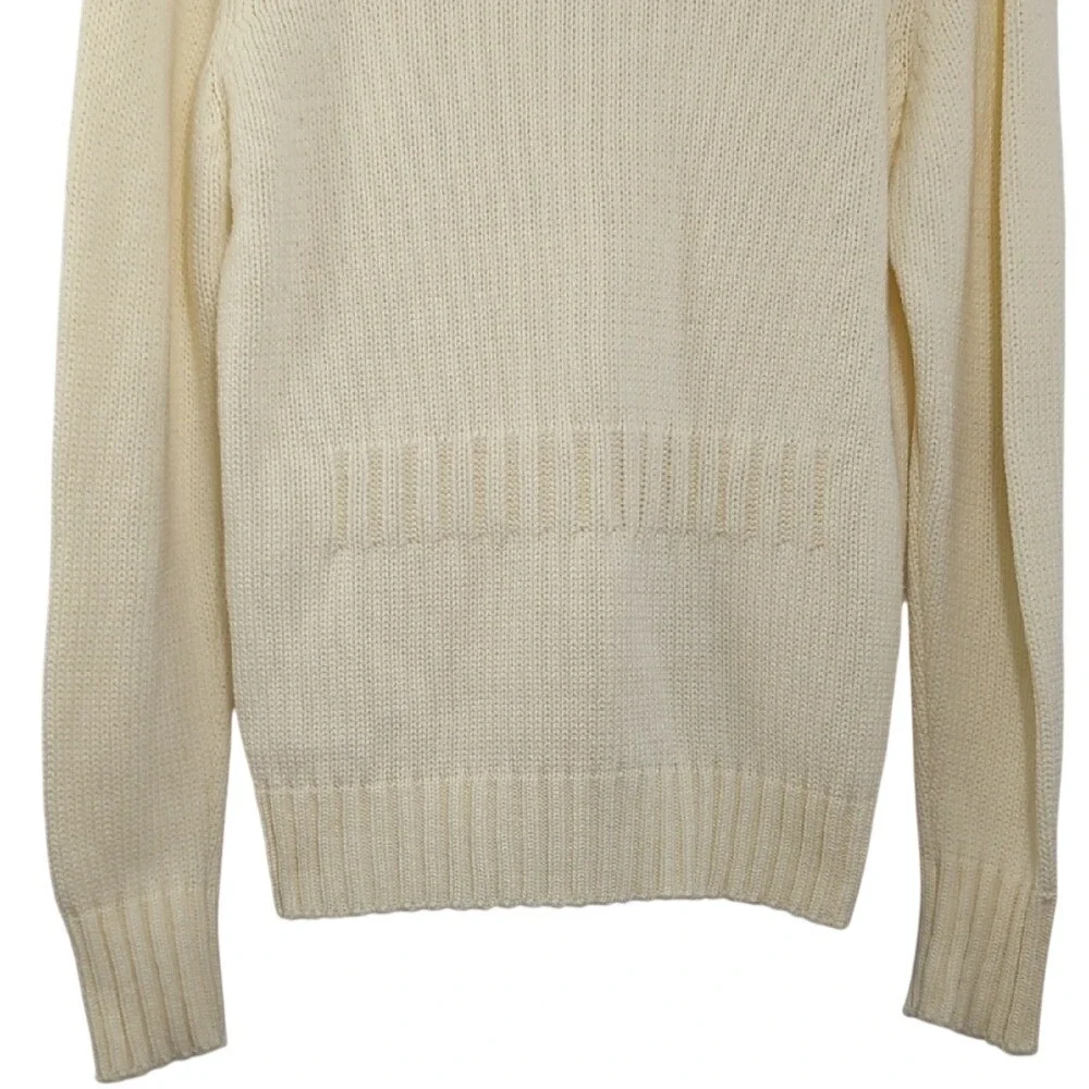Vintage Herman Phillips Ivory Shawl Collar‎ Cardigan Sweater Preppy Heritage Med